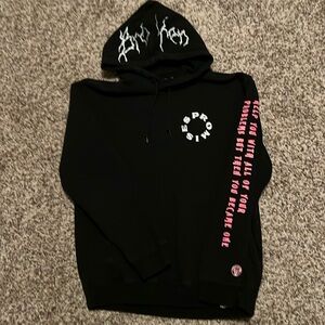 Broken Promises hoodie tag cut out